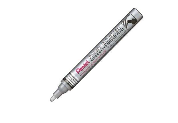 Immagine di Marcatore Paint Marker Linea Amiko - punta media 4,50mm - argento - Pentel