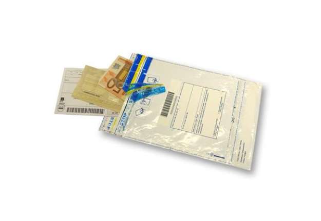 Immagine di Busta di sicurezza - 22,5 x 32,5 cm - 70 micron - LDPE riciclabile - Viva - conf. 25 pezzi