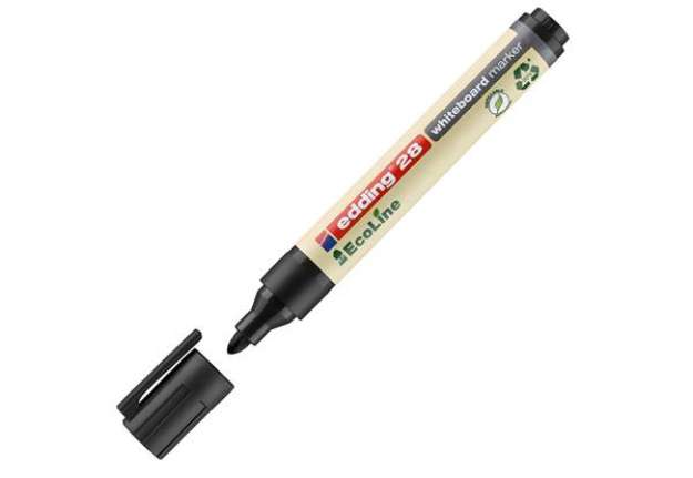 Immagine di Marcatore per lavagne bianche 28 EcoLine - punta conica - da 1,5 a 3 mm - nero - Edding