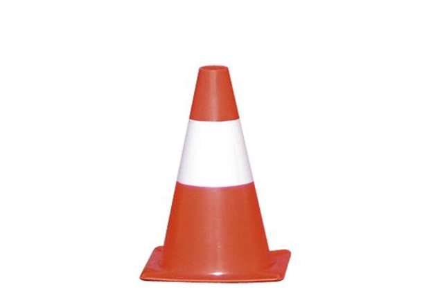 Immagine di Cono segnaletico - H 30 cm - bianco/rosso