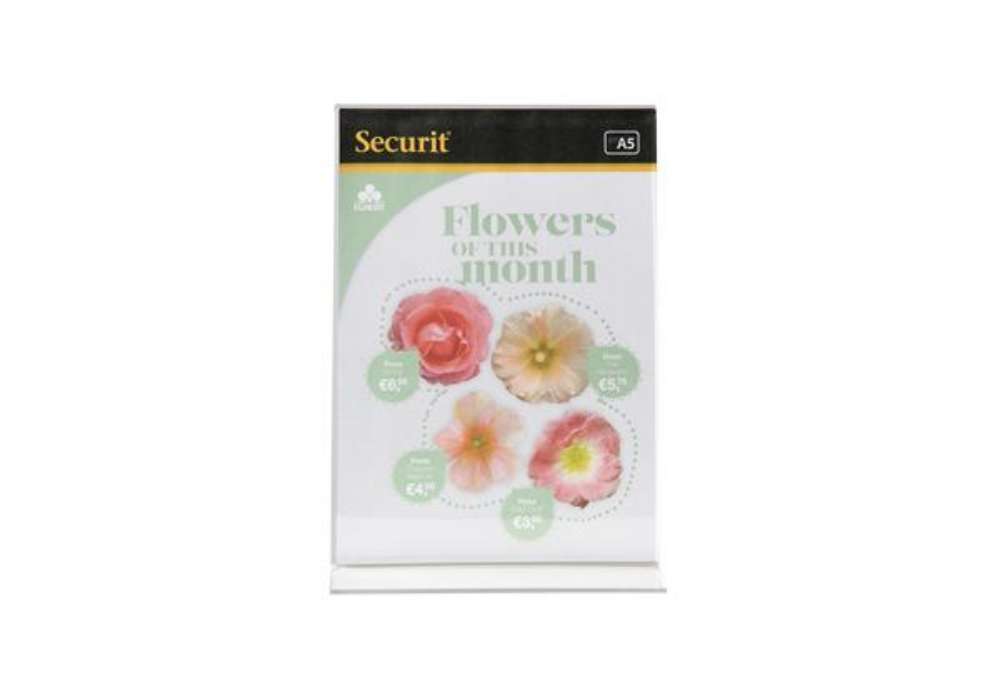 Immagine di Display Portamenù a T - 15 x 21 cm (A5) - Securit