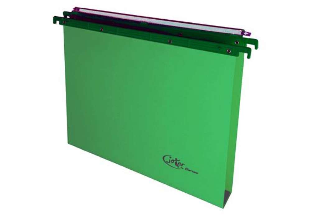Immagine di Cartella sospesa Joker - cassetto - interasse 39 cm - fondo U  - 37 x 25 cm - verde - Bertesi