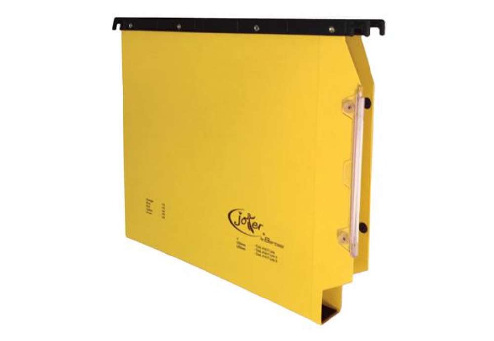 Immagine di Cartella sospesa Joker - armadio - interasse 33 cm - fondo U - 33 x 28 cm - giallo - Bertesi