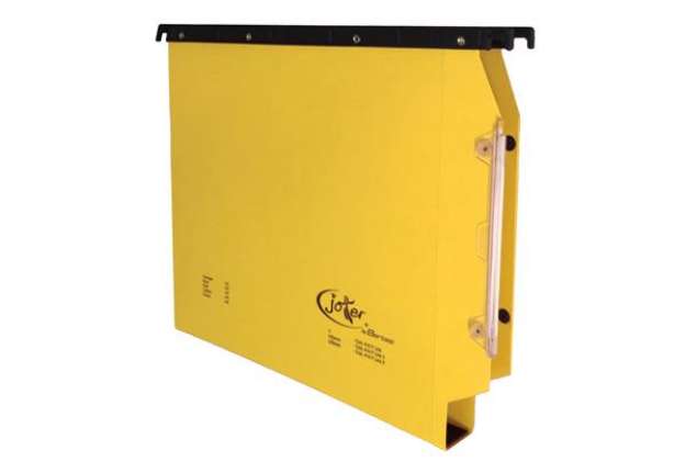 Immagine di Cartella sospesa Joker - armadio - interasse 33 cm - fondo U - 33 x 28 cm - giallo - Bertesi