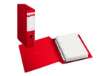 Immagine di Raccoglitore Stelvio F - 4 anelli quadri 65 mm - dorso 9 cm - 22x30 cm - rosso - Sei Rota