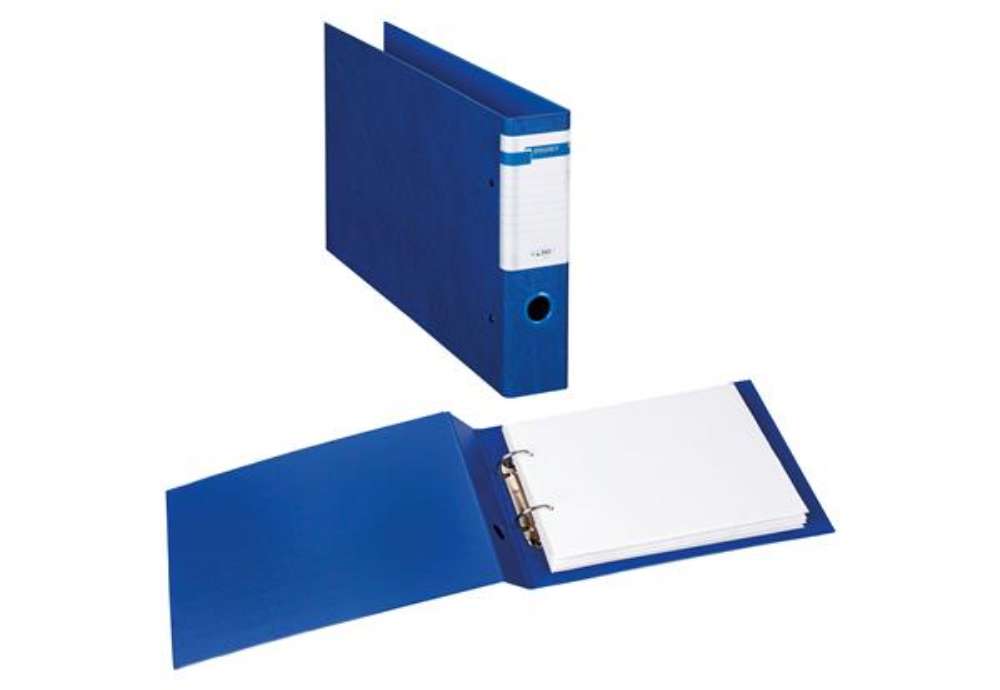 Immagine di Raccoglitore Stelvio F - 30 x 22 cm album - 2 anelli a D 40 mm - dorso 6 cm - blu - Sei Rota