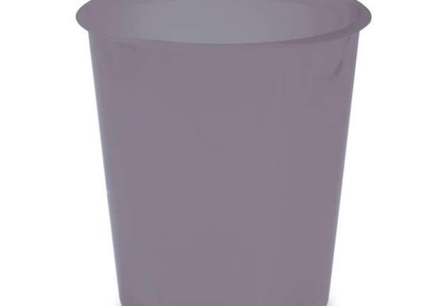Immagine di Cestino gettacarte E020 Modula - altezza 32,5 cm - diametro 31 cm - 16,5 L - fum? trasparente - Fell