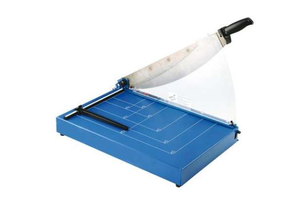 Immagine di Taglierina a leva 3042 - con blocca lama - 54,5 x 38,2 cm - 460 mm (A3) - 40 fogli - blu - Titanium
