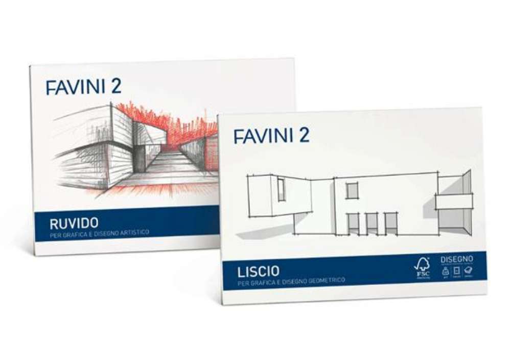 Immagine di Album Favini 2 - 33 x 48 cm - 110 gr - 10 fogli - liscio - Favini