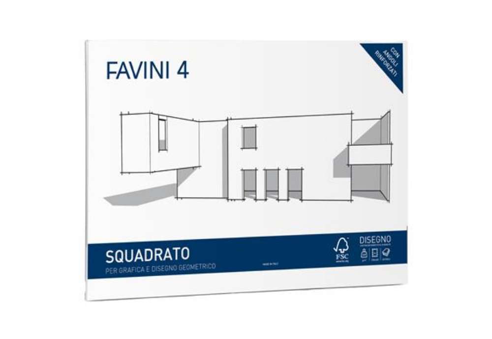 Immagine di Album Favini 4 - 33 x 48 cm - 220 gr - 20 fogli - liscio squadrato - Favini