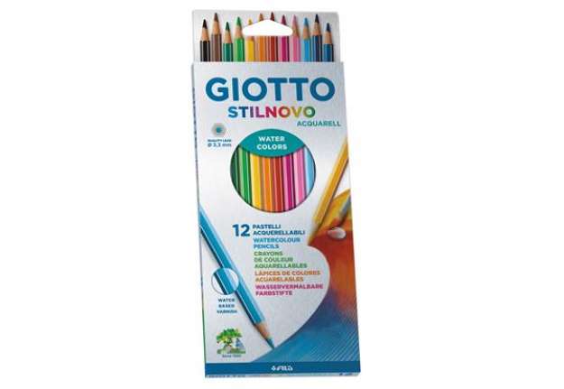 Immagine di Pastelli colorati Stilnovo Acquarell - diametro mina 3,3 mm - Giotto - astuccio 12 pezzi