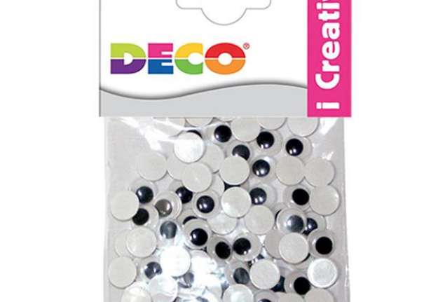 Immagine di Occhietti adesivi tondi - misure assortite - Deco - busta 50 pezzi