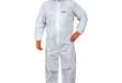 Immagine di Tuta di protezione da rischio chimico DT125 - monouso - taglia L - PP/PE - bianco/arancio - Deltaplu
