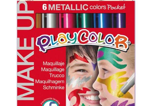 Immagine di Tempera solida Make Up - cosmetica - Instant - astuccio 6 colori metallic