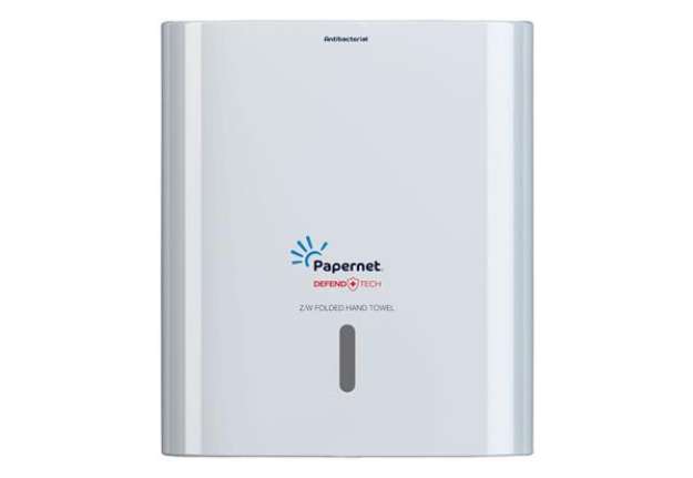 Immagine di Distributore asciugamani piegati a Z/W Hi-Tech - 29 x 10,8 x 33,6 cm - bianco - Papernet