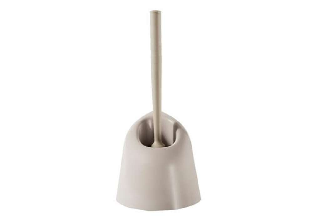Immagine di Portascopino angolare - 13x13x39 cm - plastica - bianco - Perfetto