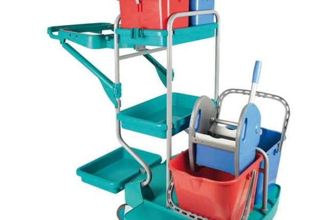 Immagine di Carrello per pulizie professionali Evolution - 48 L - 67,5 x119 x115 cm - PerfettoFactory