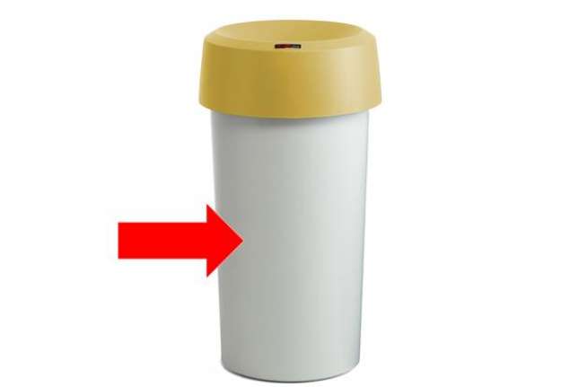 Immagine di Contenitore Modo Round - diametro 38 cm - altezza 73 cm - plastica robusta - 50 L - grigio - Rotho