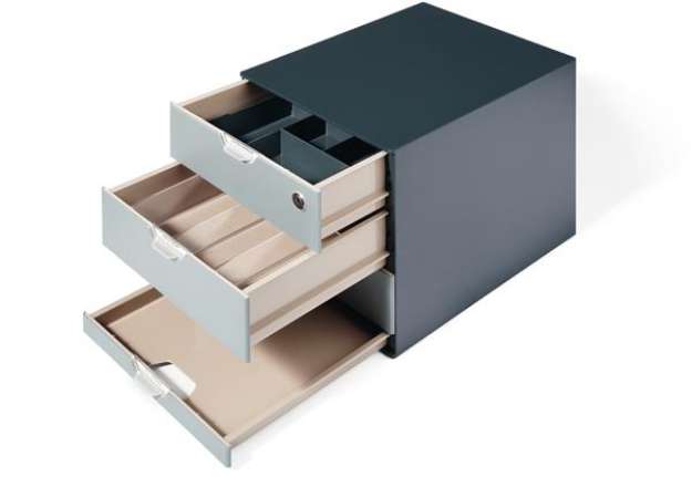 Immagine di Set Coffee Point Box - 2 organizer inclusi - 28,9x27,9x35,4 cm - ABS - grigio - Durable