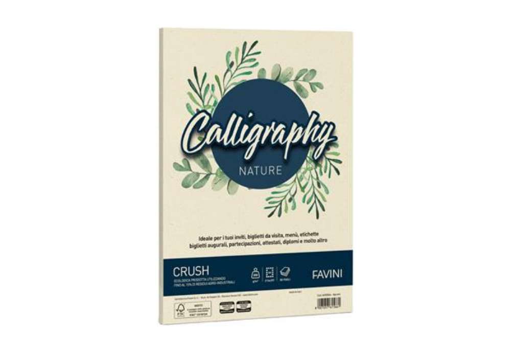 Immagine di Carta Calligraphy Nature Crush - A4 - 200 gr - agrumi - Favini - conf. 50 fogli