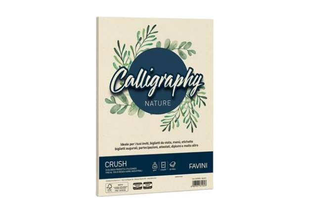 Immagine di Carta Calligraphy Nature Crush - A4 - 100 gr - giallo agrumi - Favini - conf. 50 fogli