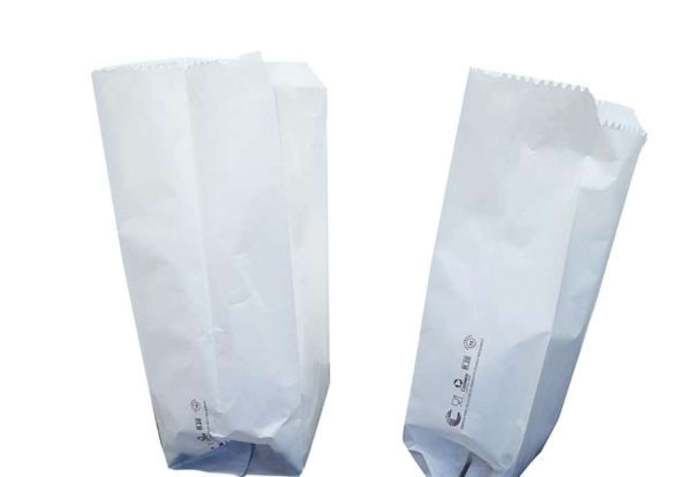 Immagine di Sacchetti - carta kraft - 20 x 40 cm - soffietti laterali 11 cm - bianco - Favorit - conf. 100 pezzi