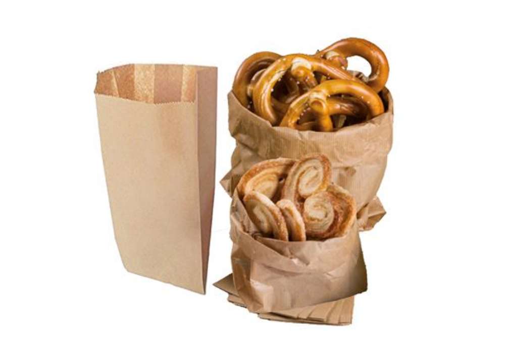 Immagine di Sacchetti - carta kraft - 12x22 cm - soffietti laterali 4 cm - 45 gr - avana - Rex Sadoch - conf. 10