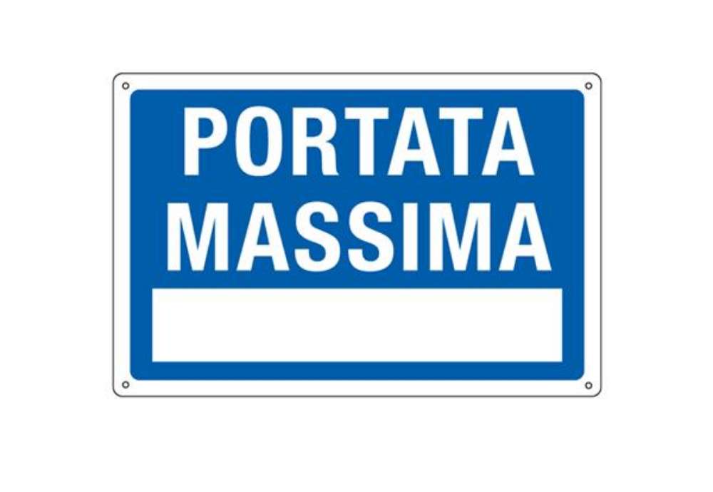 Immagine di Cartello segnalatore - 30x20 cm - PORTATA MASSIMA - alluminio - Cartelli Segnalatori