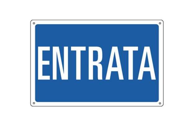 Immagine di Cartello segnalatore - 30x20 cm - ENTRATA - alluminio - Cartelli Segnalatori