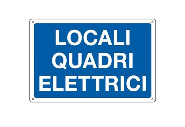 Immagine di Cartello segnalatore - 30x20 cm - LOCALI QUADRI ELETTRICI - alluminio - Cartelli Segnalatori