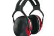 Immagine di Cuffia protettiva Peltor X3A - SNR 33 dB - nero/rosso - 3M