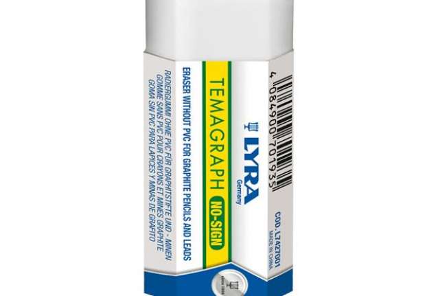 Immagine di Gomma Temagraph No Sign - 70x30x12mm - maxi gomma esagonale - Lyra