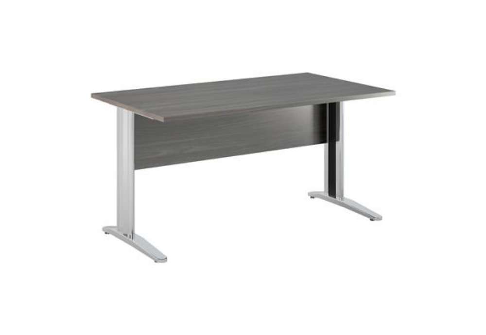 Immagine di Scrivania lineare Easy - 140 x 80 x 72 cm - Frassino toscano/grigio cromato