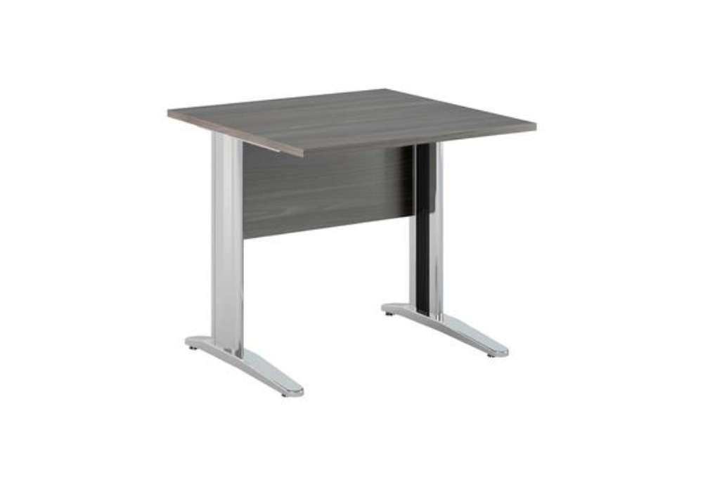Immagine di Scrivania lineare Easy - 80 x 80 x 72 cm - Frassino toscano/grigio cromato