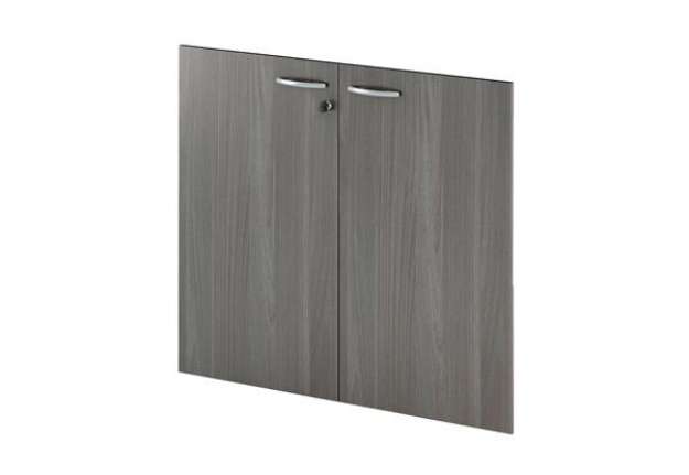 Immagine di Coppia ante Easy - per mobile contenitore basso - 80 x 67 cm - spessore 18 mm - melaminico - frassin