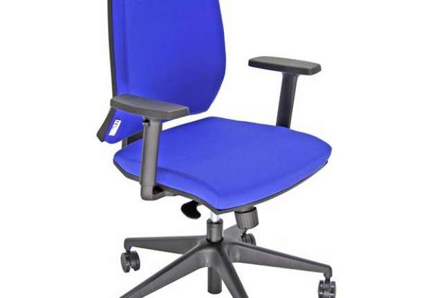 Immagine di Poltrona semidirezionale LR1SE - con ruote e braccioli - ignifuga - blu - Unisit