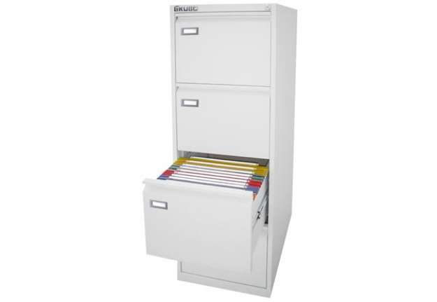 Immagine di Classificatore Kubo - per cartelle sospese - 4 cassetti - 46 x 62 x 132 cm - bianco - Bertesi