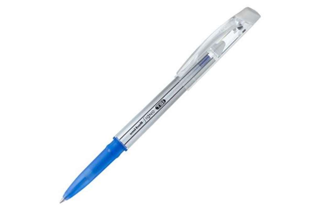 Immagine di Penna a sfera gel cancellabile Uni Ball Signo TSI - punta 0,7mm - blu - Uni Mitsubishi