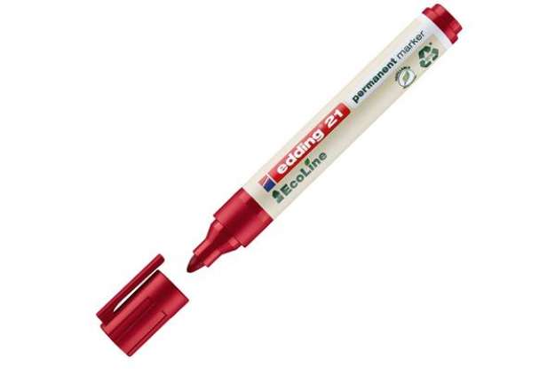 Immagine di Marcatore permanente 21 Ecoline - punta conica -  da 1,5 a 3 mm - rosso - Edding