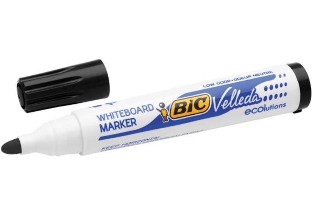 Immagine di Pennarello per lavagne cancellabili  Whiteboard Marker Velleda 1701 Recycled Bic - punta tonda 1,5mm