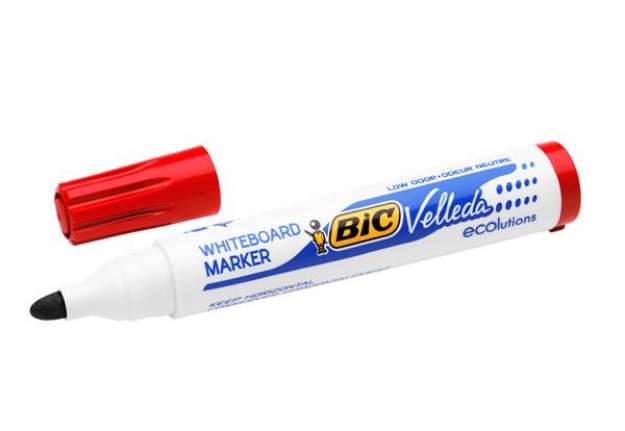Immagine di Pennarello per lavagna cancellabile Whiteboard Marker Velleda 1701 Recycled Bic  - punta tonda 1,5mm