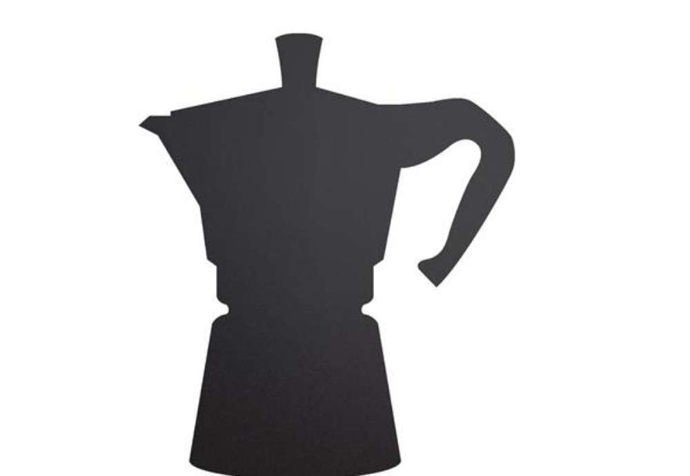 Immagine di Lavagna da parete Silhouette - 30 x 50 cm - forma moka - nero - Securit