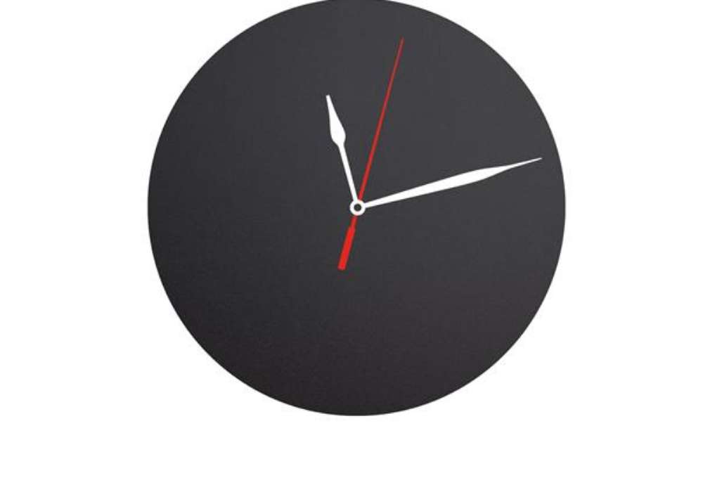 Immagine di Lavagna da parete Silhouette - diametro 29 cm - forma orologio - nero - Securit