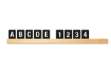 Immagine di Kit Letter Shelf - mensola porta messaggi Teak + 169 tessere (lettere e numeri) - Securit