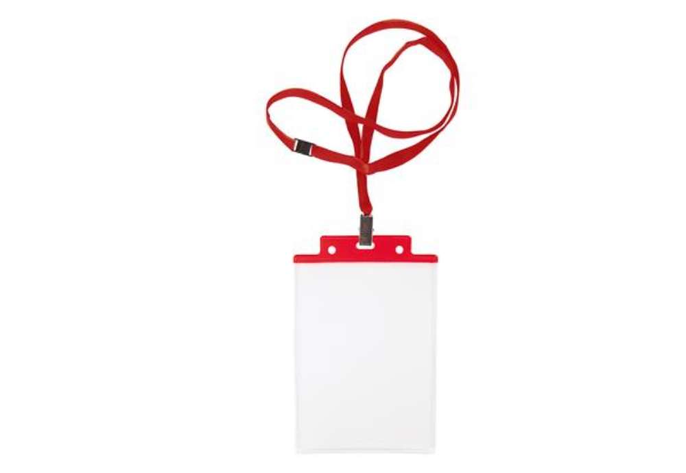 Immagine di Portanome Pass 6S-P - cordoncino rosso - 10 x 15 cm (A6) - rosso - Sei Rota - conf. 10 pezzi