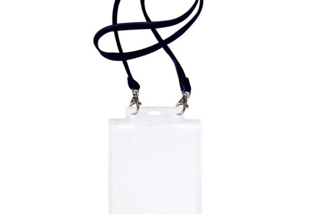 Immagine di Portanome Pass 7 St M - cordoncino nero - 15 x 21 cm (A5) - trasparente neutro - Sei Rota - conf. 10