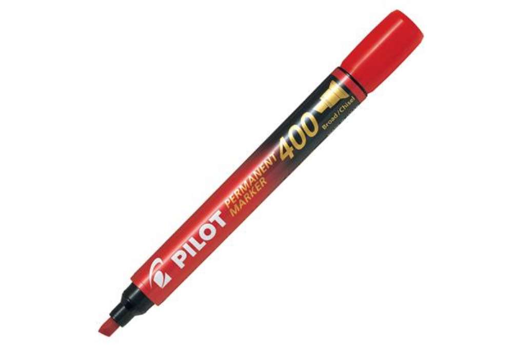 Immagine di Marcatore Permanente Markers 400 - punta a scalpello 4,50mm - rosso - Pilot
