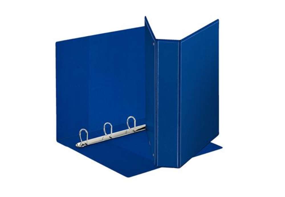 Immagine di Raccoglitore personalizzabile Display - 22 x 30 cm - 4 anelli a D 50 mm - dorso 7,1 cm - blu - Essel