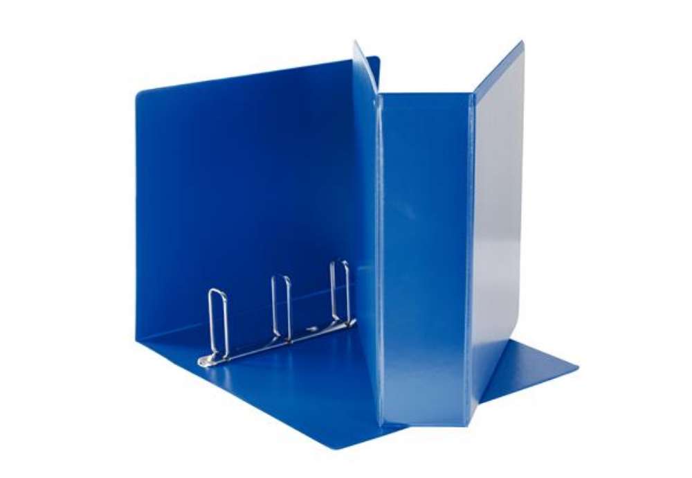 Immagine di Raccoglitore personalizzabile Display - 22 x 30 cm - 4 anelli quadri 65 mm - dorso 8,5 cm - blu - Es