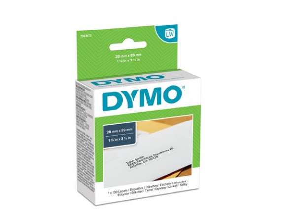 Immagine di Rotolo 130 etichette LW 1983173 - 28x89 mm - carta - indirizzi standard - bianco - Dymo